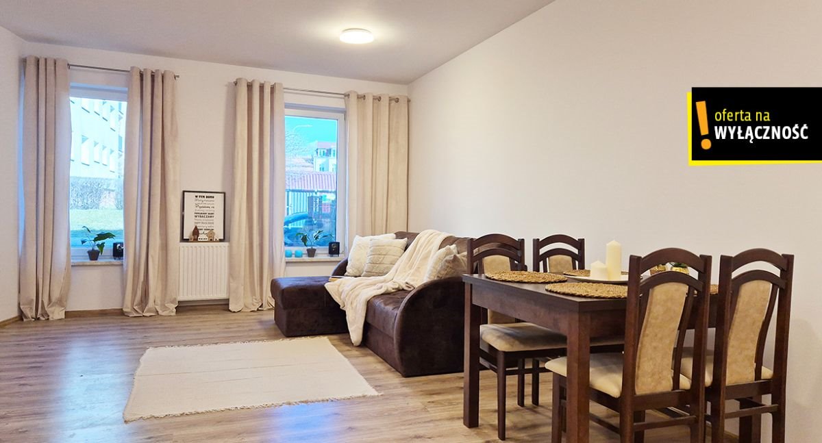 Nowoczesne 2-pokojowe mieszkanie na parterze z aneksem i prywatnością Elbląg, Winna  47m2 Foto 1