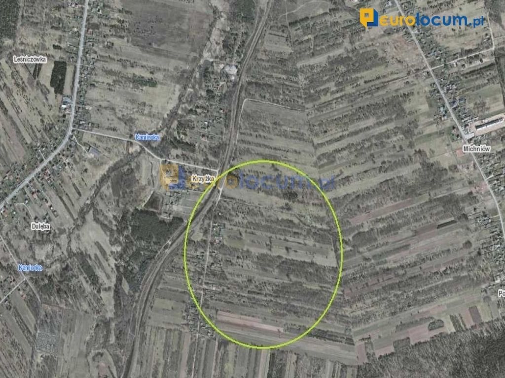 Działka 1,55 ha z lasem, media, Krzyżka, 20 km od Kielc Krzyżka, KRZYŻKA  15 500m2 Foto 1