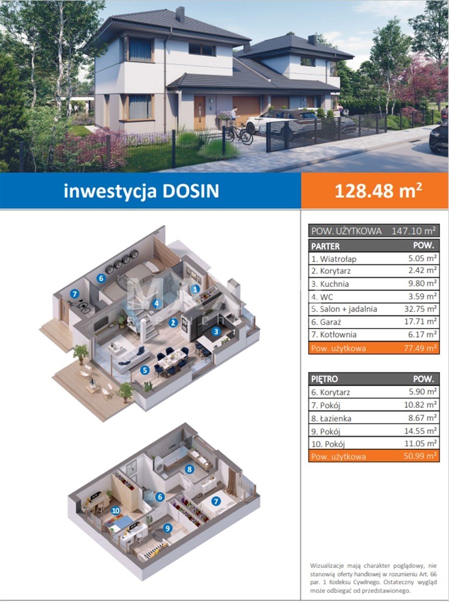 Dom na sprzedaż Dosin  128m2 Foto 15