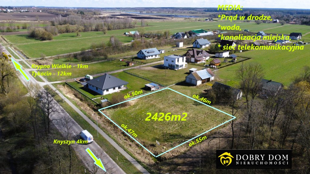 Działka budowlana 2426 m² w Krypno Kościelne - zapraszam Krypno Kościelne  2 426m2 Foto 1