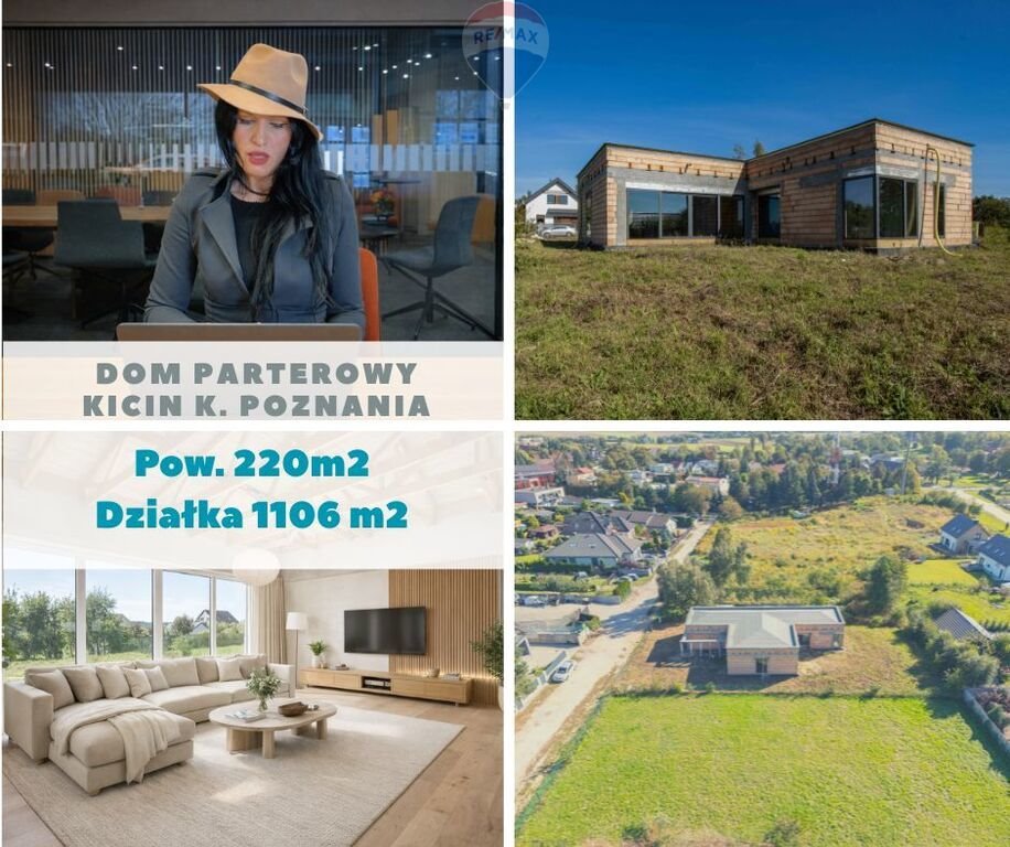 Nowoczesny dom 220 m² z dużą działką 1106 m² w Kicinie Kicin, Spokojna  270m2 Foto 1