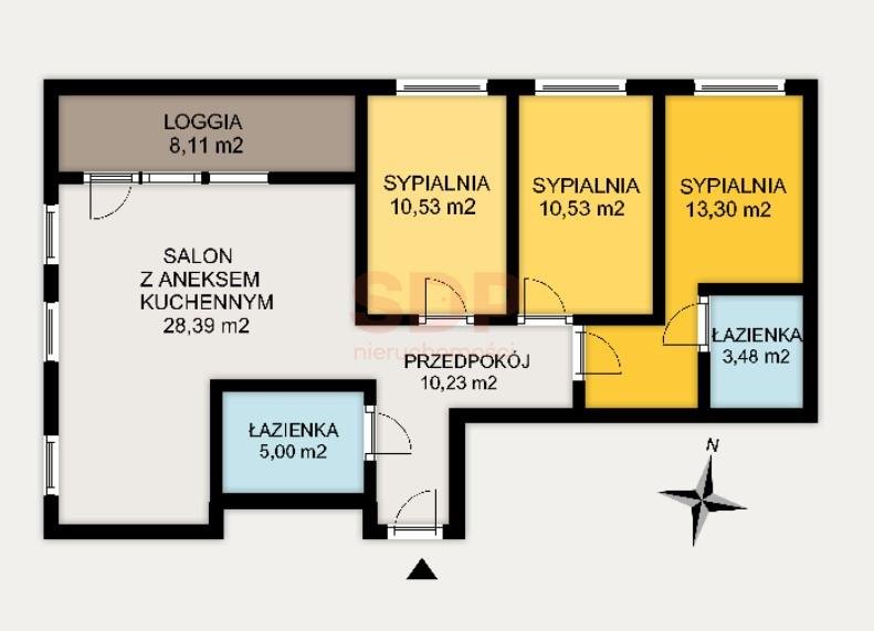 Mieszkanie czteropokojowe  na sprzedaż Wrocław, Śródmieście, Kleczków, Wybrzeże Conrada - Korzeniowskiego  82m2 Foto 3