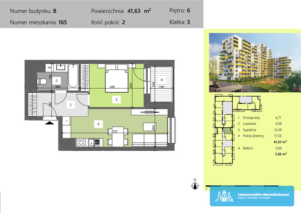 Mieszkanie dwupokojowe na sprzedaż Rzeszów, Dworzysko  42m2 Foto 2