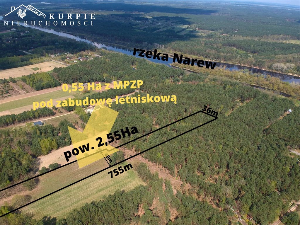 Działka rekreacyjna na sprzedaż Różan, Królowej Bony  25 000m2 Foto 1