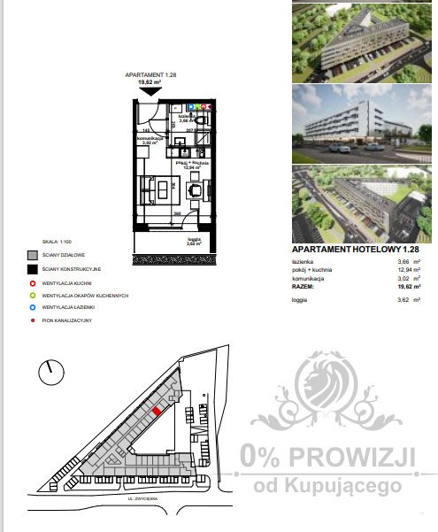 Kawalerka na sprzedaż Wrocław, Krzyki, Partynice  20m2 Foto 19