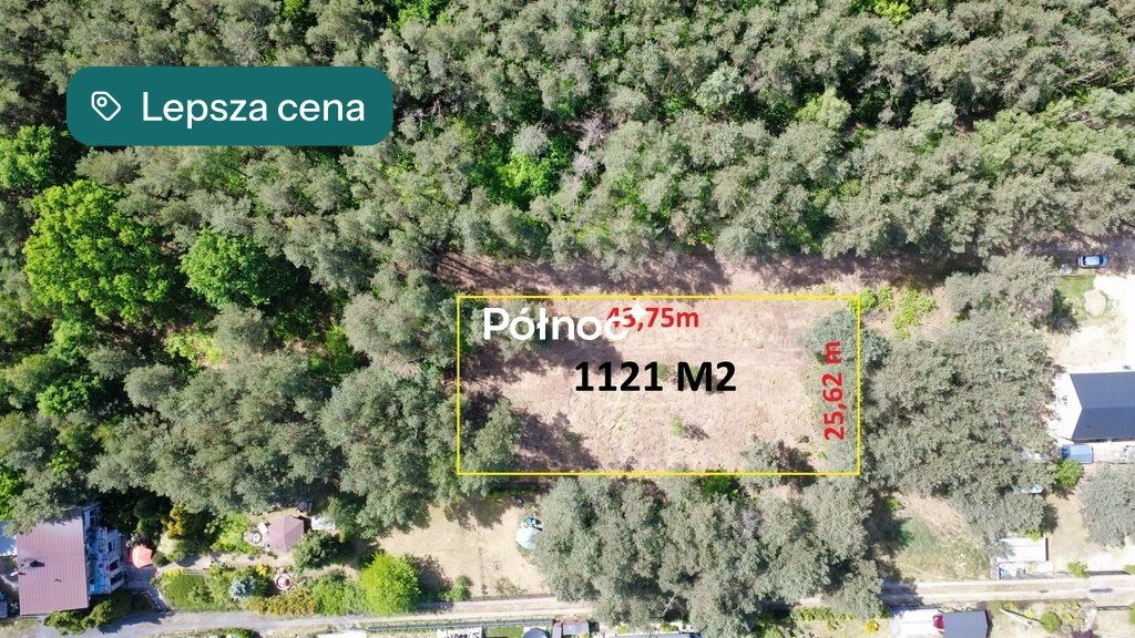 Działka budowlana 1121 m² z warunkami zabudowy i lasem Skierniewice, Mandarynkowa  1 121m2 Foto 1