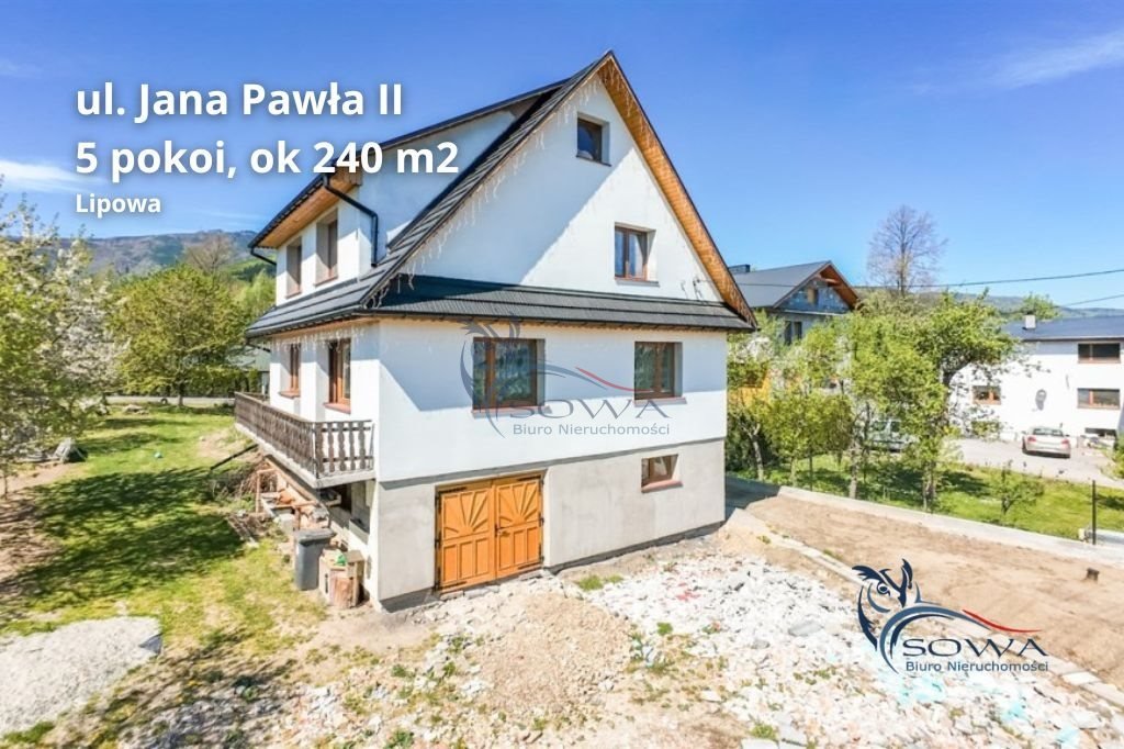 Dom z pięknym widokiem na Skrzyczne - 240 m² Lipowa Lipowa  240m2 Foto 1