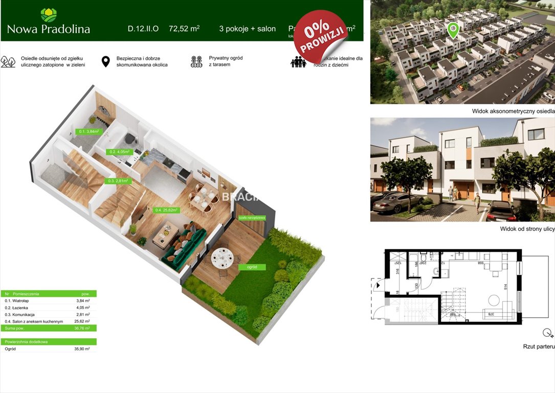 Mieszkanie czteropokojowe  na sprzedaż Tarnów, Zabłocie, Skrzyszowska  73m2 Foto 1