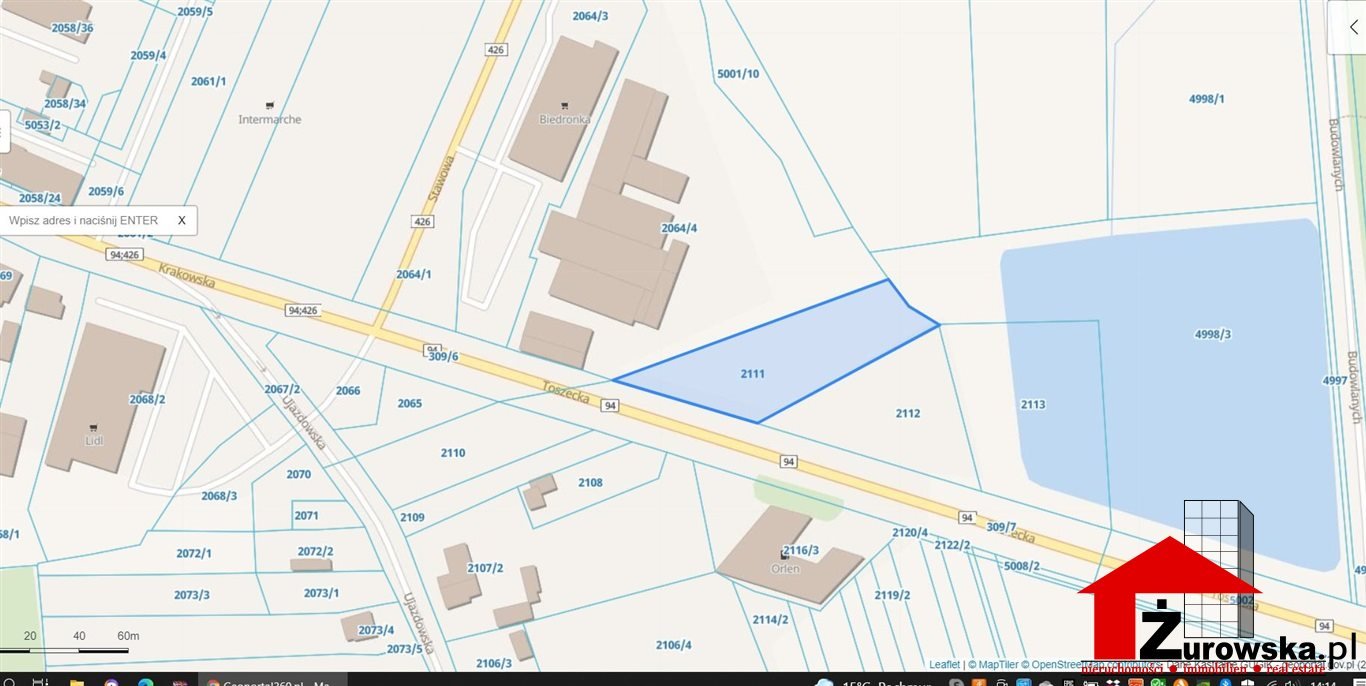 Sprzedam działkę 3420 m² pod działalność usługowo produkcyjną Strzelce Opolskie  3 420m2 Foto 1