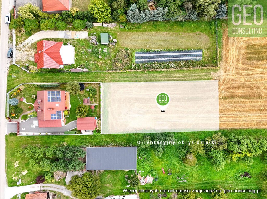 Działka budowlana 11a Kozierów, II linia, media, 1097 m2 Kozierów, Działka Kozierów 11a | Michałowice | II linia zabudowy  1 097m2 Foto 1