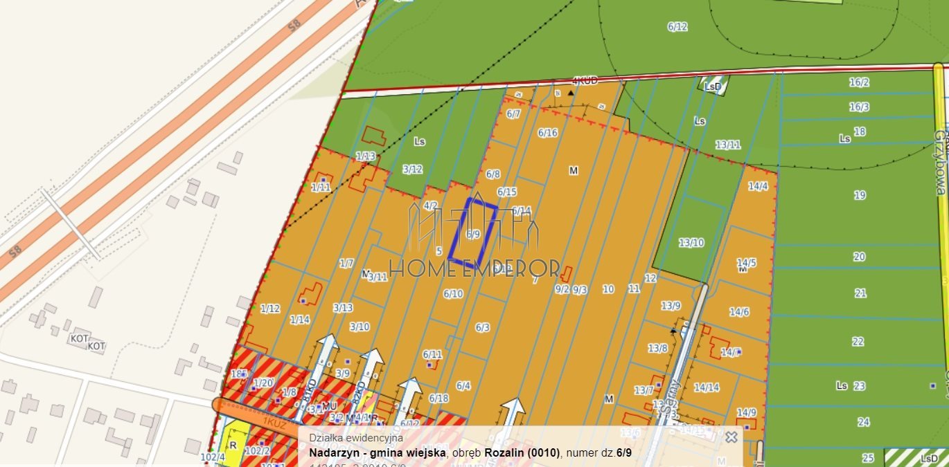 Działka budowlana na sprzedaż Rozalin, Młochowska  1 500m2 Foto 1