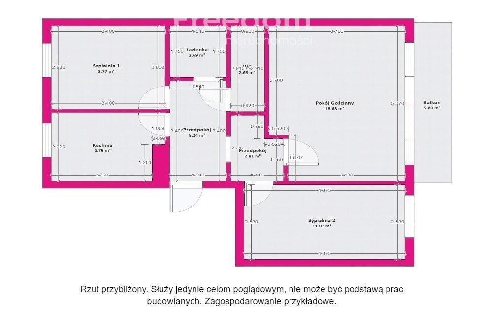 Mieszkanie trzypokojowe na sprzedaż Suwałki, Utrata  60m2 Foto 7