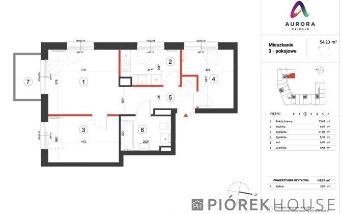 3-pokojowe mieszkanie z balkonem na Włochach, blisko parków Warszawa, Włochy, Jutrzenki  54m2 Foto 1
