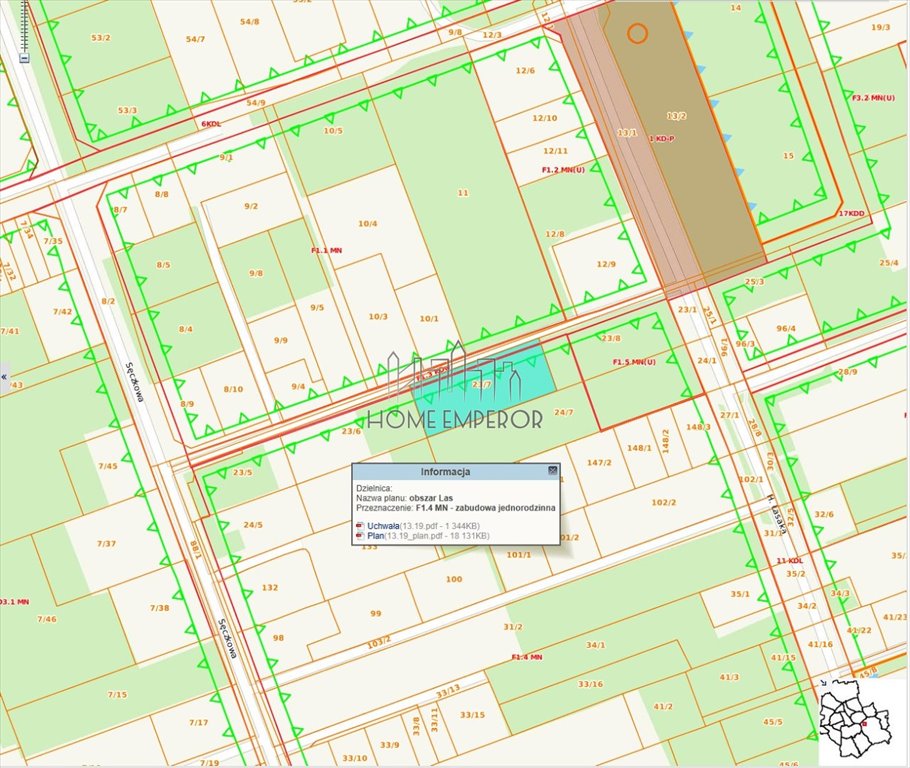 Działka 1095 m² w Wawerze - media, plan zagospodarowania Warszawa, Wawer, Las, Sęczkowa  1 095m2 Foto 1