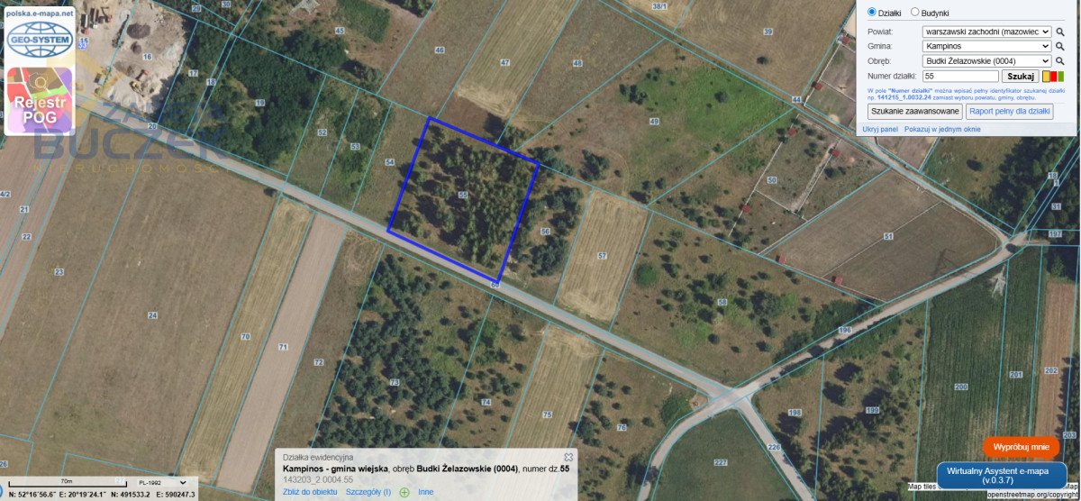 Na sprzedaż działka budowlana 5370 m² z mediami i dużym potencjałem Budki Żelazowskie  5 370m2 Foto 1