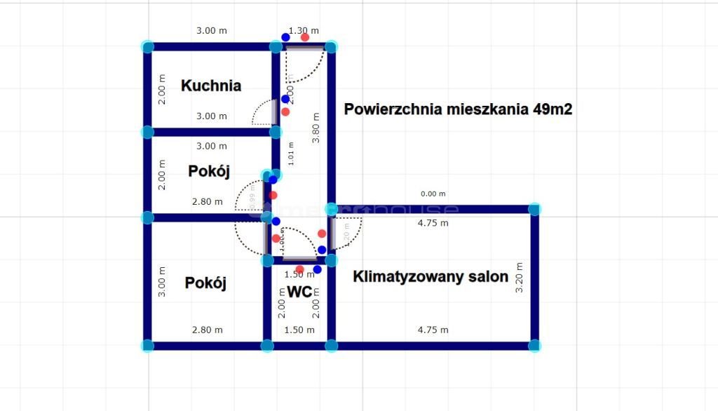 Mieszkanie trzypokojowe na sprzedaż Kęty  49m2 Foto 8