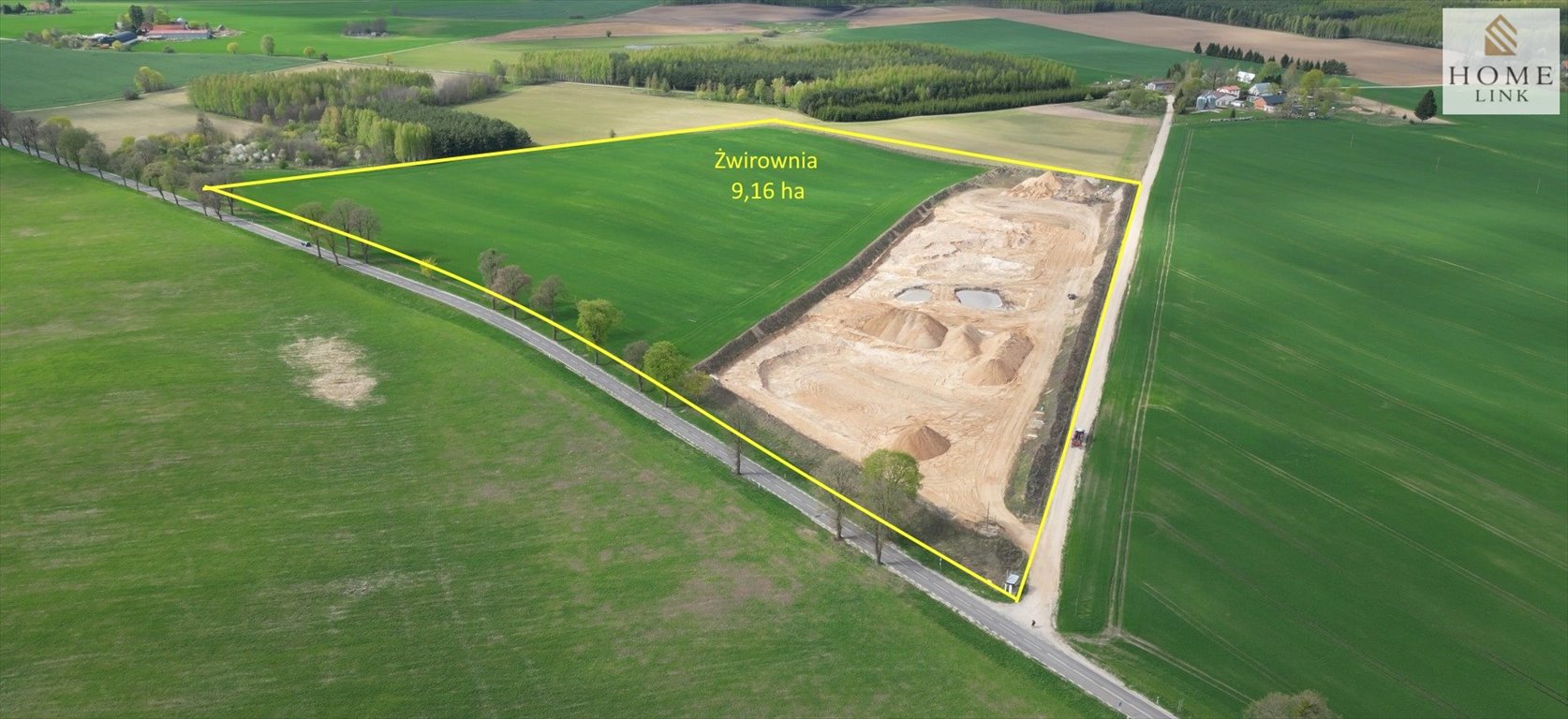 Żwirownia 9,16 ha z koncesją, logistyka, infrastruktura Stębark  91 600m2 Foto 1