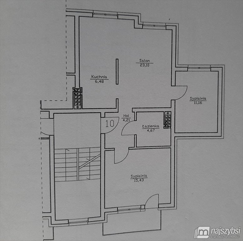 Mieszkanie trzypokojowe na sprzedaż Nowogard, Centrum  65m2 Foto 8