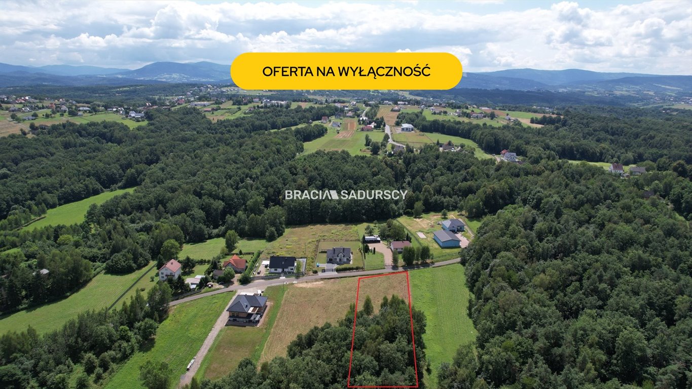 Przestronna działka 5700 m² z lasem i budowlanym terenem Siepraw, Kalinowa  5 700m2 Foto 1