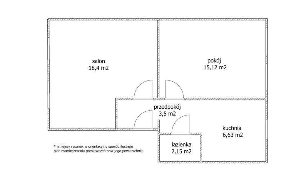 Mieszkanie dwupokojowe na sprzedaż Iława  46m2 Foto 14