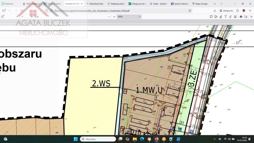 Działka inwestycyjna pod wielorodzinne i usługi, 4 171 m2 Duninowo  4 171m2 Foto 1