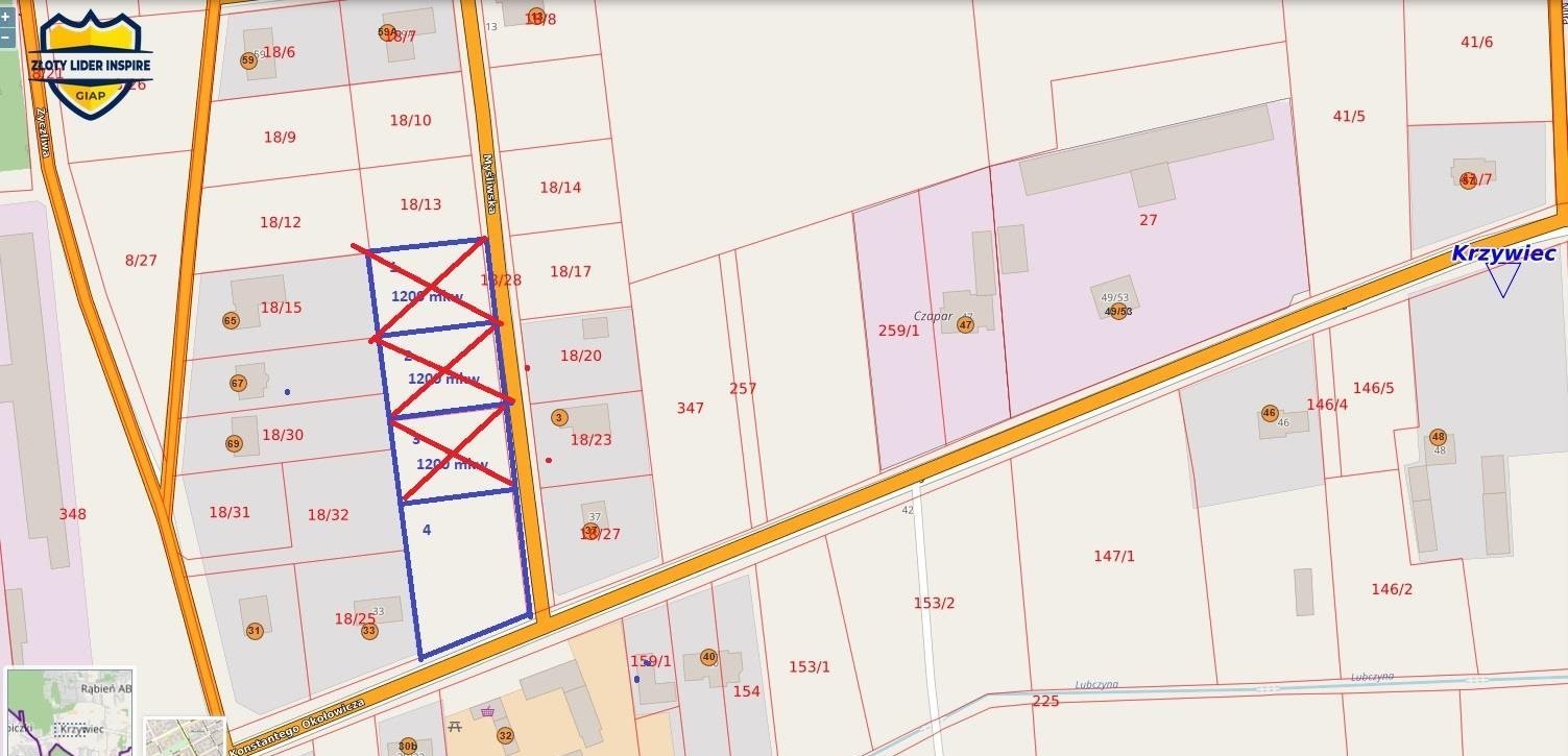Działka budowlana na sprzedaż Krzywiec, Myśliwska  1 978m2 Foto 2