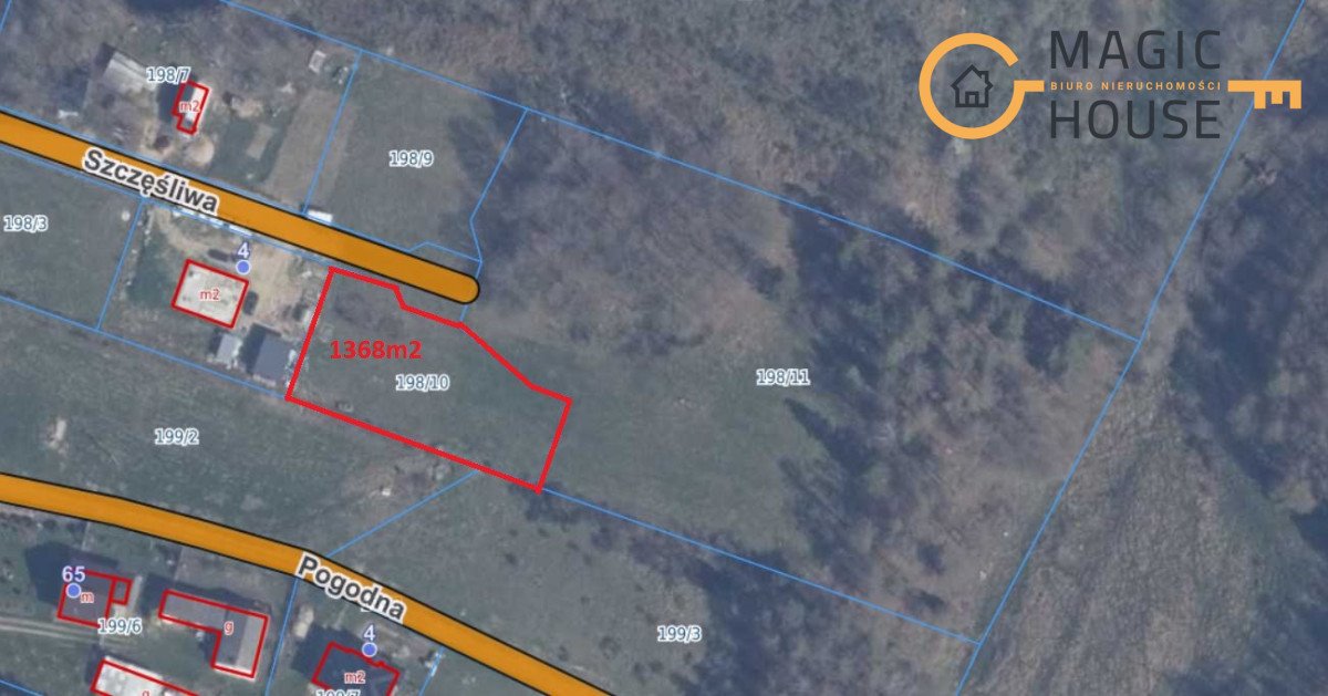 Działka budowlana 1368 m² w Zbychowie – cisza i natura Zbychowo, Szczęśliwa  1 368m2 Foto 1