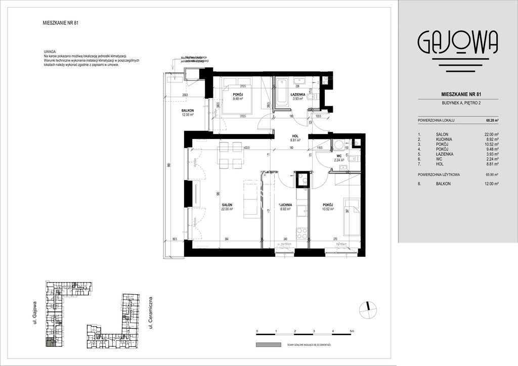 Mieszkanie na sprzedaż Bydgoszcz, Gajowa  68m2 Foto 1