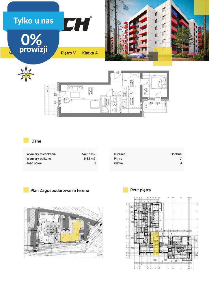 Przestronne 2-pokojowe mieszkanie 55,33 m2 w Solec Kujawski Solec Kujawski, Kujawska  55m2 Foto 1
