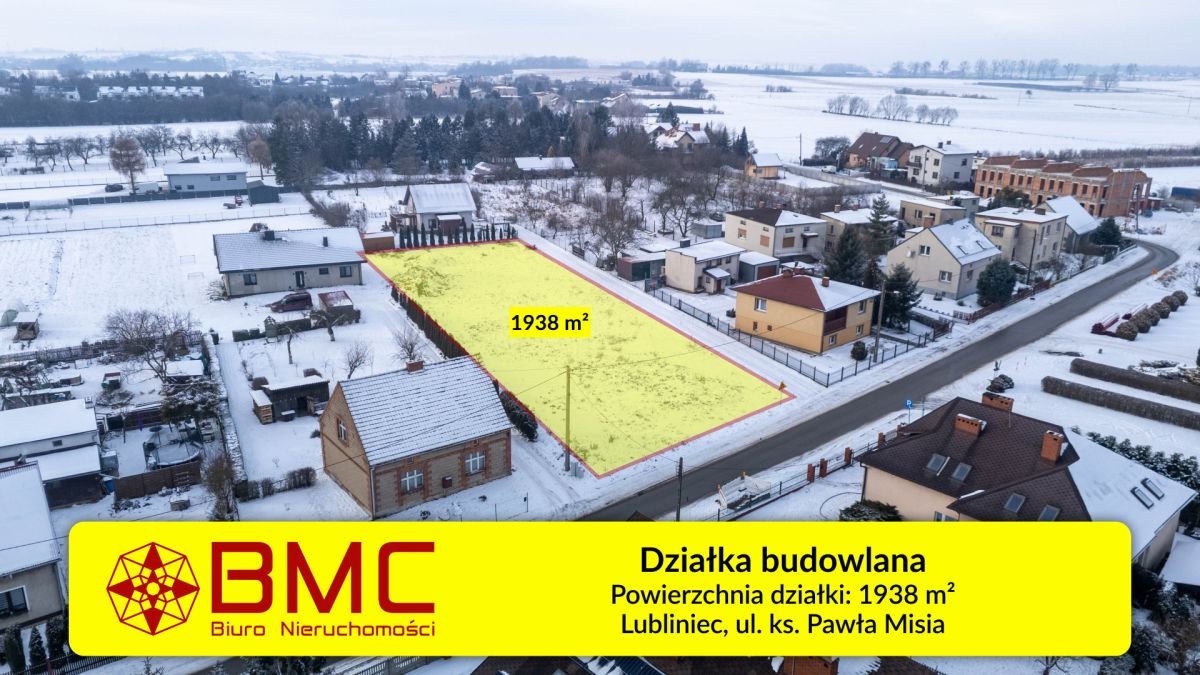Działka 1938 m² z projektem i mediami w Lublińcu Lubliniec, ks. Pawła Misia  1 938m2 Foto 1