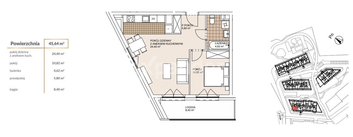 Nowoczesne 2-pokojowe mieszkanie z dużą loggią w centrum Wrocławia Wrocław, Szczepin, Długa  46m2 Foto 1