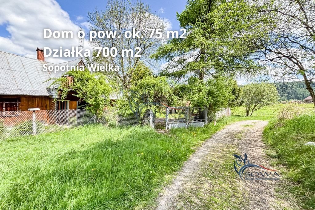 Urokliwy dom z bali w Sopotni Wielkiej – prywatna oaza natury Sopotnia Wielka  75m2 Foto 1