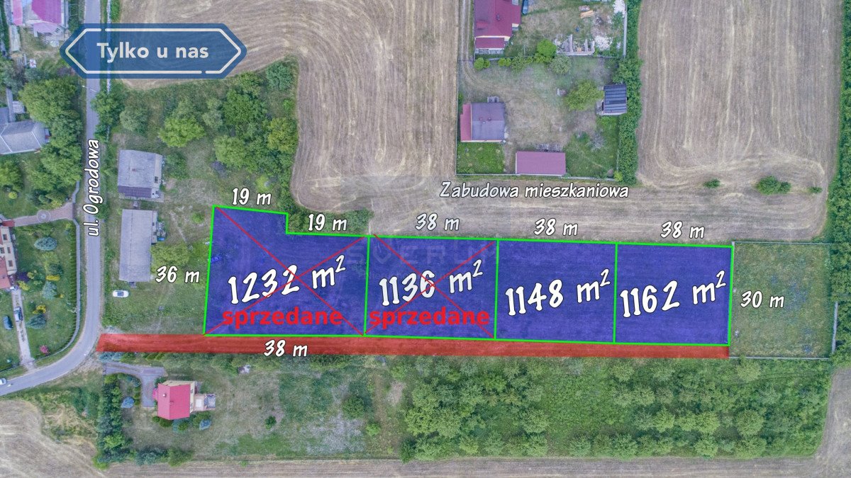 Działka budowlana na sprzedaż Przybynów  1 148m2 Foto 4