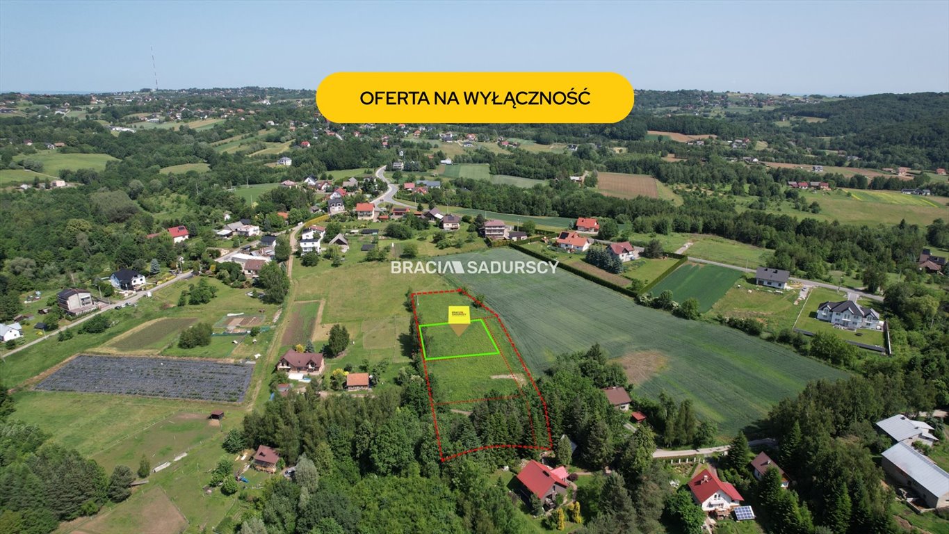 Działka budowlana w Grajowie z widokiem, 1145 m², media Grajów  1 145m2 Foto 1