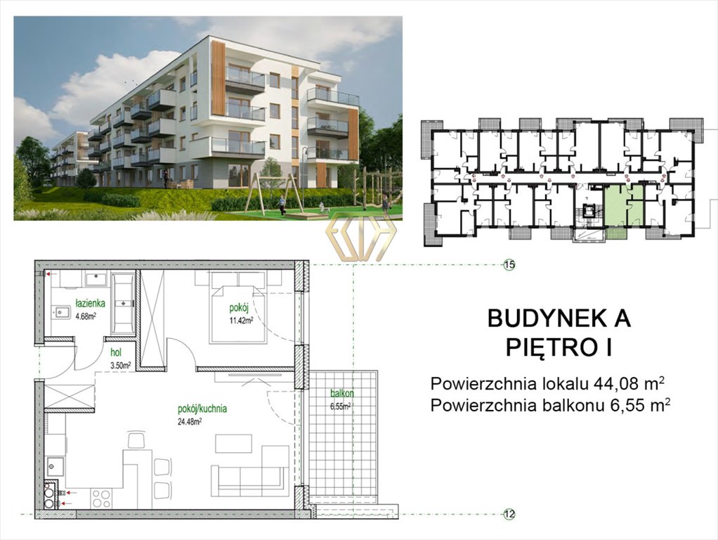 Mieszkanie dwupokojowe na sprzedaż Częstochowa, Małopolska  44m2 Foto 1