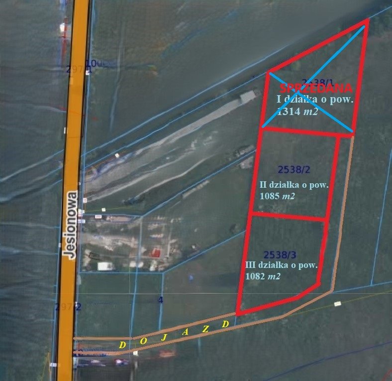 Działka budowlana na sprzedaż Dąbrowa Górnicza, Błędów, Jesionowa  1 082m2 Foto 1