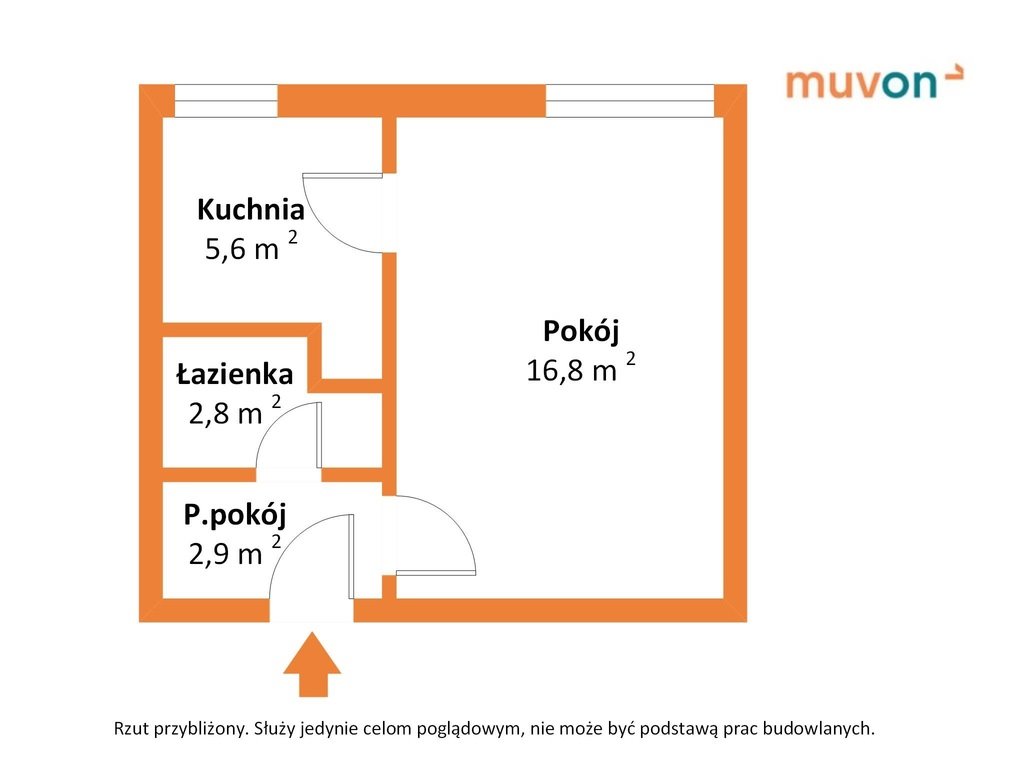 Kawalerka na sprzedaż Łódź, Władysława Broniewskiego  27m2 Foto 5