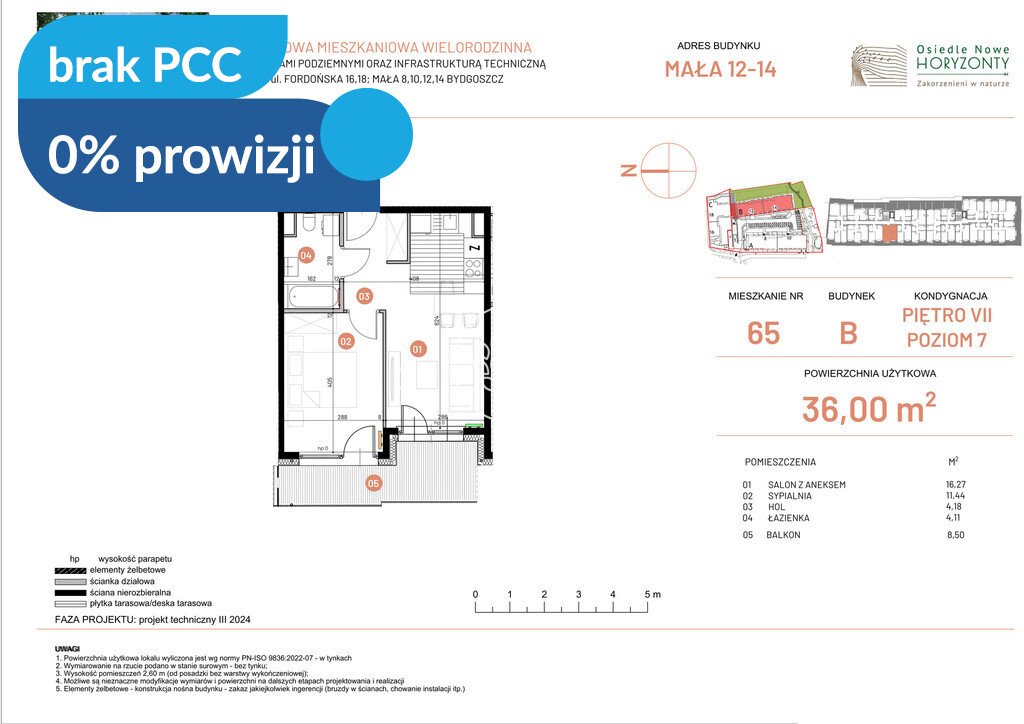 Nowoczesne 36 m² z widokiem na Brdę na Fordońskiej Bydgoszcz, Fordońska  36m2 Foto 1