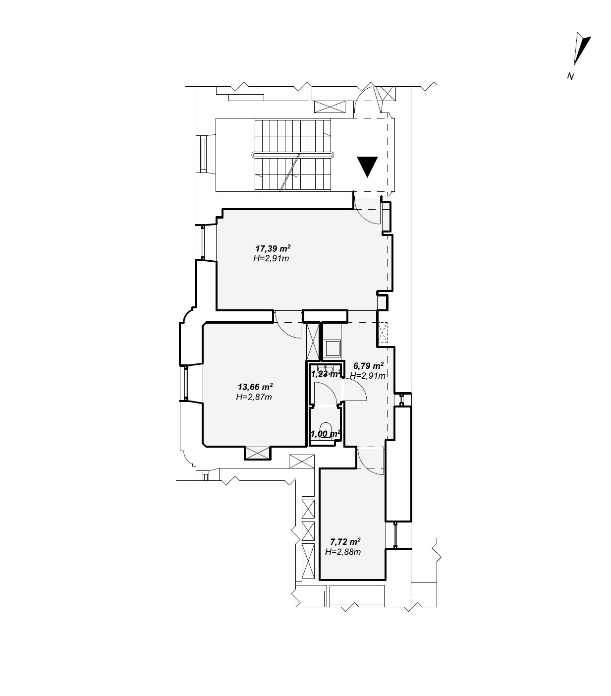 Lokal biurowy 48 m2 w zabytkowej kamienicy na Chmielnej Warszawa, Śródmieście, Chmielna 21  48m2 Foto 1