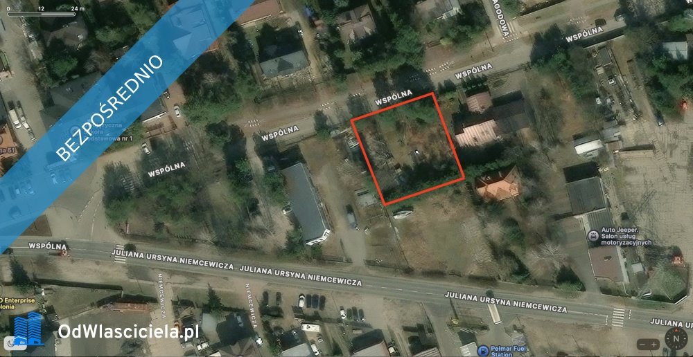 Działka inwestycyjna 1100 m² z dużym parkingiem w Wesołej Warszawa, Wesoła, Wspólna  1 100m2 Foto 1