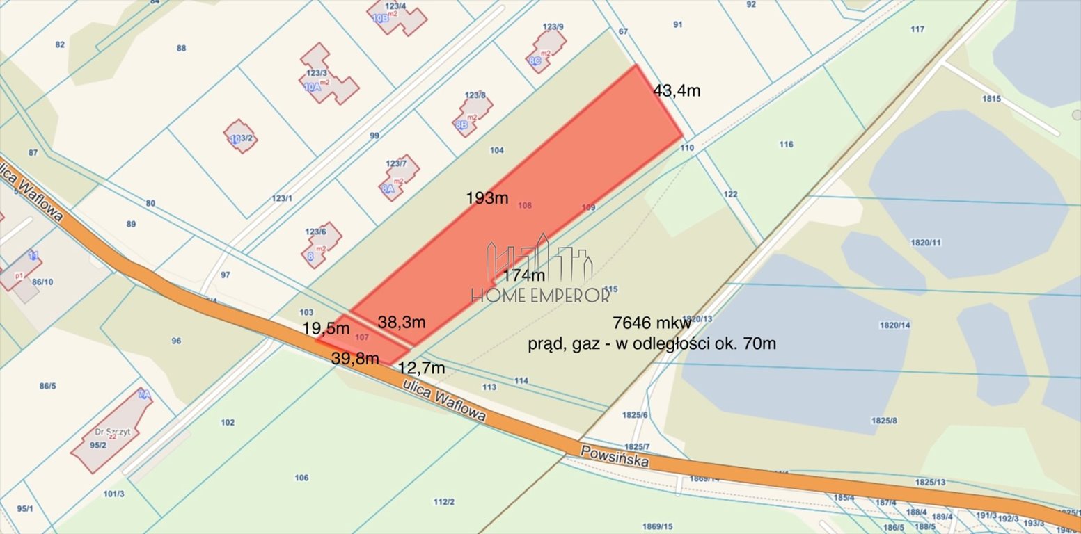 Działka rekreacyjna na sprzedaż Warszawa, Wilanów, Powsin, Waflowa  7 653m2 Foto 1
