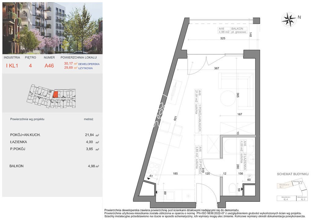 Przestronne 29,69 m² w Bocianowie – idealne dla singla Bydgoszcz, Bocianowo, Pomorska  30m2 Foto 1