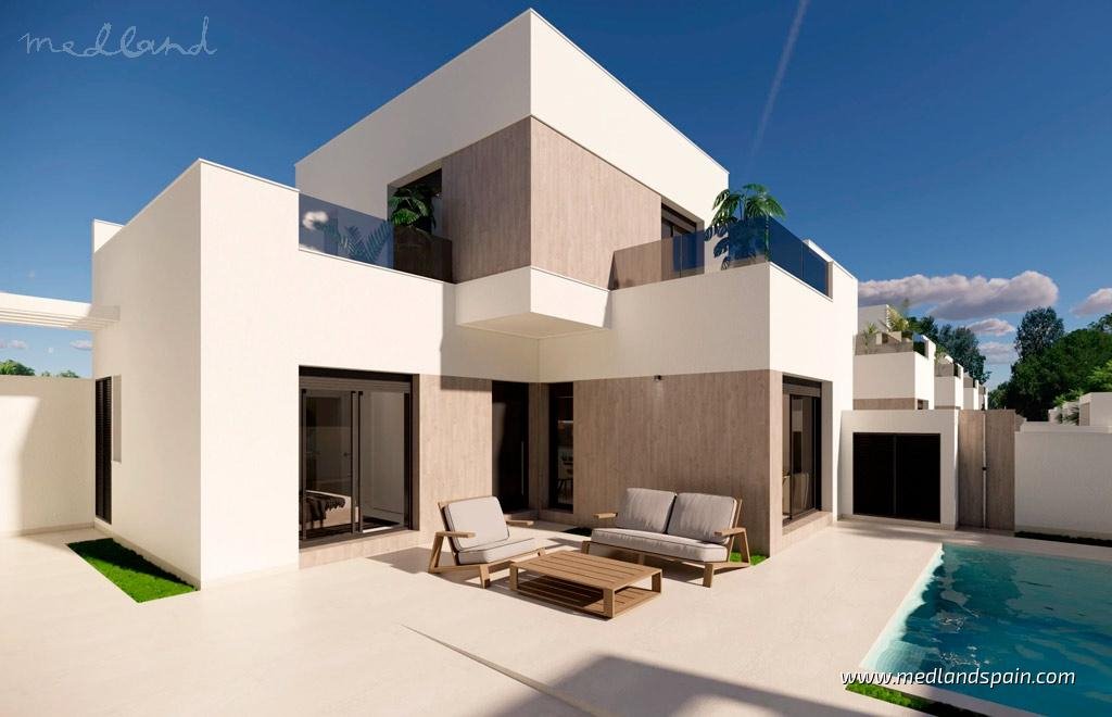 Nowoczesne domy z prywatnym basenem i dużą tarasową przestrzenią Hiszpania, San Fulgencio  116m2 Foto 1