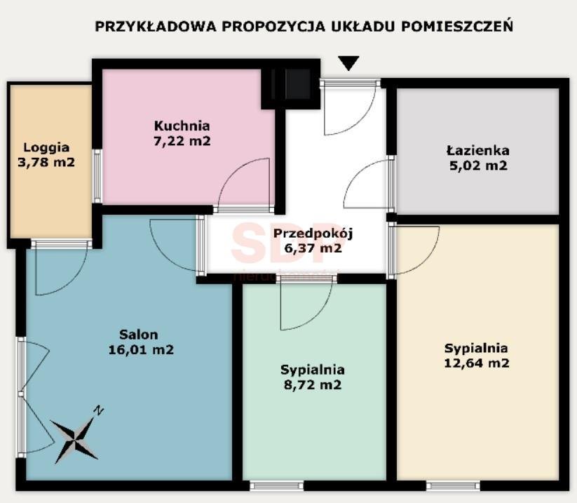 Mieszkanie trzypokojowe na sprzedaż Wrocław, Krzyki, Krzyki, Braterska  56m2 Foto 3