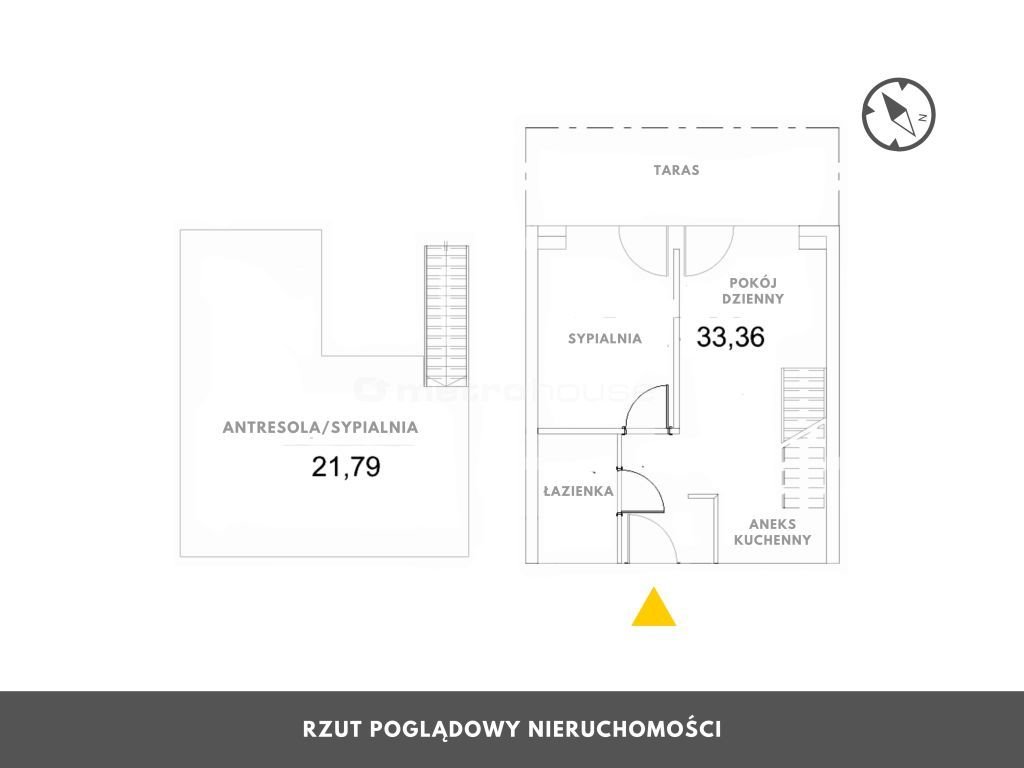 Mieszkanie trzypokojowe na sprzedaż Sianożęty, Wschodnia  55m2 Foto 16