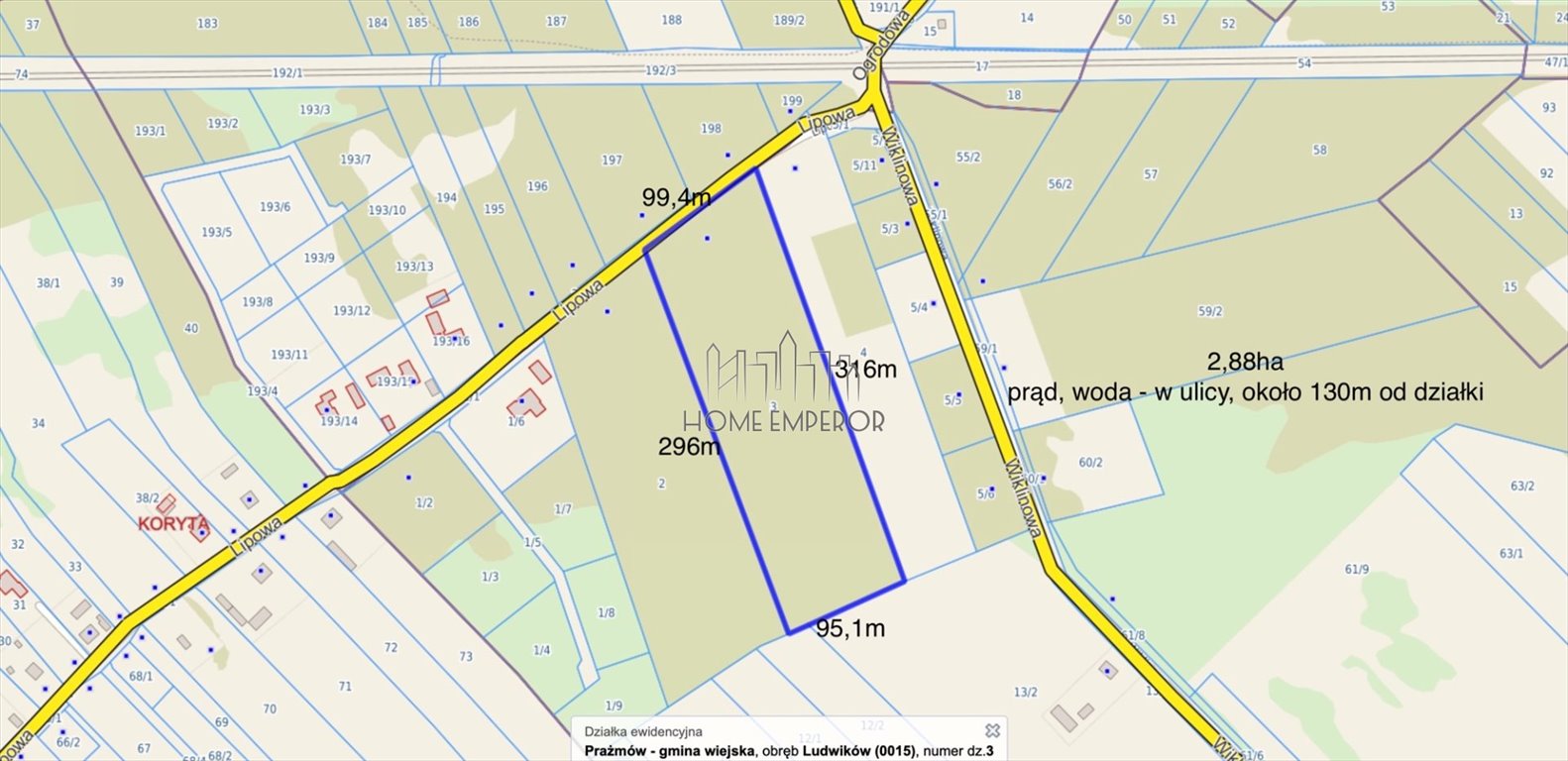 Działka budowlana na sprzedaż Ludwików, Lipowa  28 800m2 Foto 1