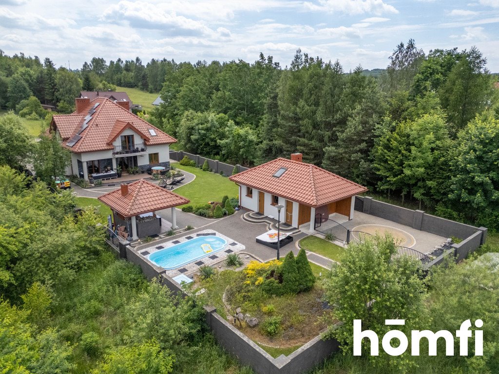 Zapraszam do domu premium z basenem i strefą SPA w Lekominie Lekomin, Widokowa  378m2 Foto 1