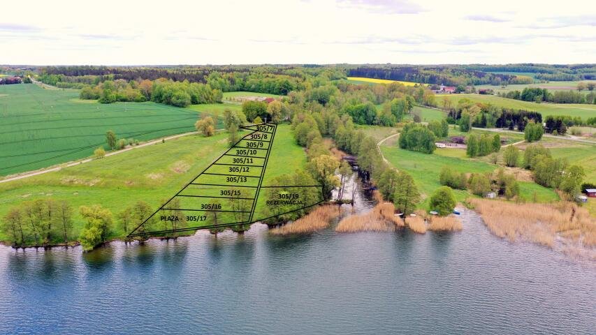 Działka nad jeziorem Rydzówka z dostępem do Kanału Mazurskiego Kaczory  861m2 Foto 1