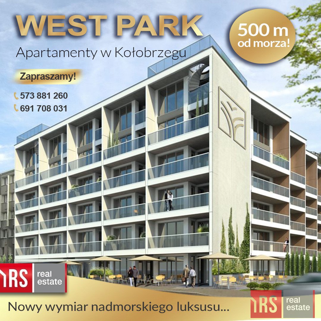 Nowoczesny apartament 40,39 m² z tarasem i sauną Kołobrzeg, Wylotowa  40m2 Foto 1