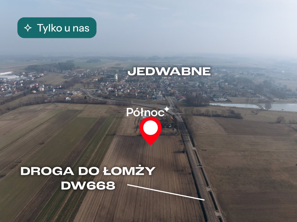 Działka 10 200 m2 pod inwestycję lub dom w Jedwabnem Jedwabne, Łomżyńska  10 200m2 Foto 1